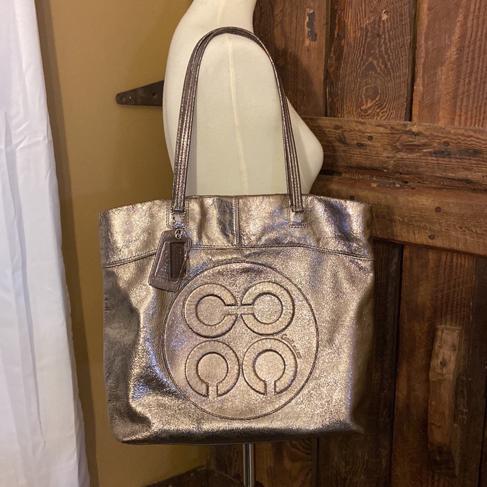 Coach Metallic Tote